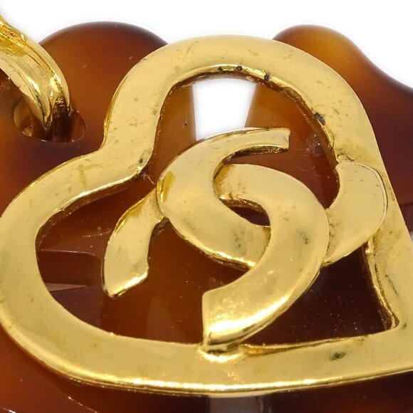 Chanel Clover Dangle Earrings Gold Clip-On 95P KK90837 - Picture 2 of 4